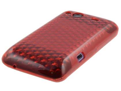 HTC Salsa TPU Gel Case - Diamond Red