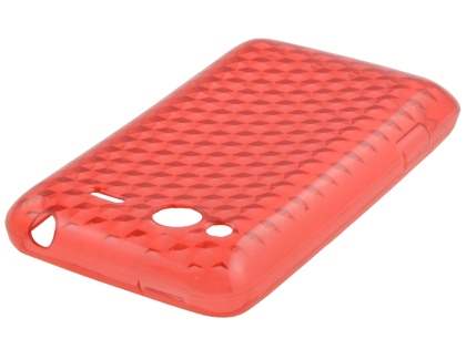 HTC Salsa TPU Gel Case - Diamond Red