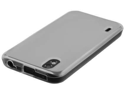 LG Optimus Black P970 Frosted Colour TPU Gel Case - Clear/Frosted Clear