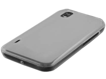 LG Optimus Black P970 Frosted Colour TPU Gel Case - Clear/Frosted Clear
