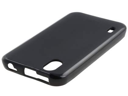 LG Optimus Black P970 Frosted Colour TPU Gel Case - Black