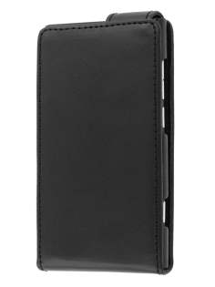 Nokia Lumia 800 Synthetic Leather Flip Case - Black