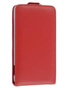 HTC Velocity 4G Genuine Leather Flip Case - Red