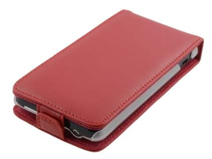 HTC Velocity 4G Genuine Leather Flip Case - Red