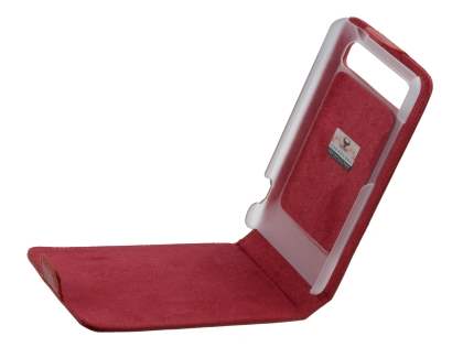 HTC Velocity 4G Genuine Leather Flip Case - Red