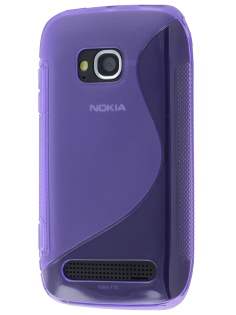 Nokia Lumia 710 Wave Case - Purple/Frosted Purple Soft Cover