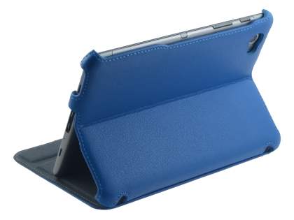 Premium Samsung Galaxy Tab 7.7 P6800 Slim Synthetic Leather Flip Case with Dual-Angle Tilt Stand - Sky Blue