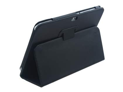 Synthetic Leather Flip Case with Fold-Back Stand for Samsung Galaxy Tab 8.9 4G - Classic Black