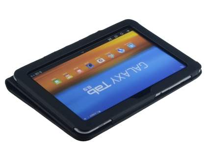 Synthetic Leather Flip Case with Fold-Back Stand for Samsung Galaxy Tab 8.9 4G - Classic Black