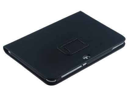 Synthetic Leather Flip Case with Fold-Back Stand for Samsung Galaxy Tab 8.9 4G - Classic Black