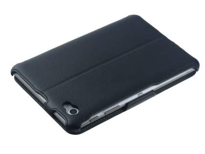 Premium Samsung Galaxy Tab 7.7 P6800 Slim Synthetic Leather Flip Case with Dual-Angle Tilt Stand - Classic Black