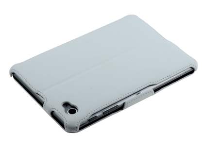 Premium Samsung Galaxy Tab 7.7 P6800 Slim Synthetic Leather Flip Case with Dual-Angle Tilt Stand - Pearl White