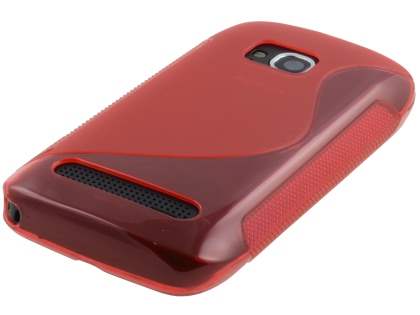 Nokia Lumia 710 Wave Case - Frosted Red/Red