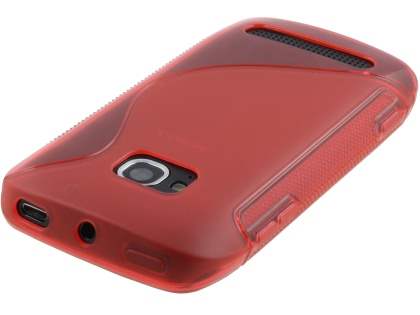 Nokia Lumia 710 Wave Case - Frosted Red/Red