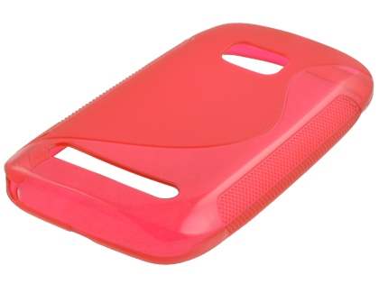 Nokia Lumia 710 Wave Case - Frosted Red/Red