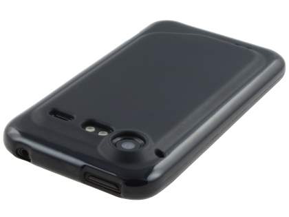 HTC Incredible S Frosted Colour TPU Gel Case - Black