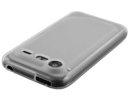 HTC Incredible S Frosted Colour TPU Gel Case - Frosted Clear
