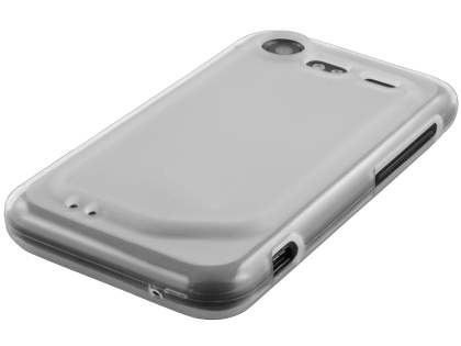 HTC Incredible S Frosted Colour TPU Gel Case - Frosted Clear