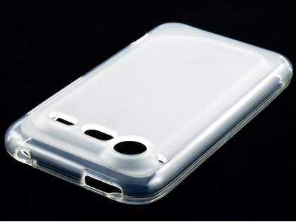 HTC Incredible S Frosted Colour TPU Gel Case - Frosted Clear