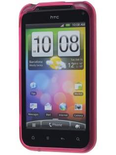 HTC Incredible S Frosted Colour TPU Gel Case - Frosted Red