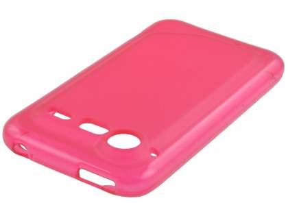 HTC Incredible S Frosted Colour TPU Gel Case - Frosted Red