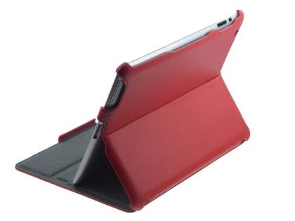 Premium Slim Synthetic Leather Flip Case with Stand for iPad 2/3/4 - Red