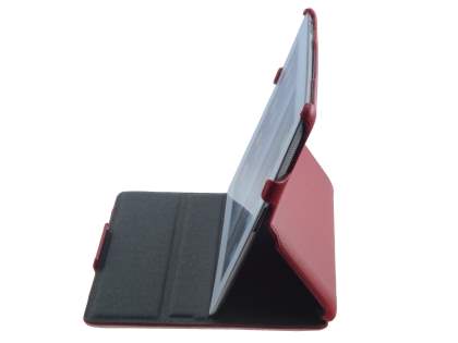 Premium Slim Synthetic Leather Flip Case with Stand for iPad 2/3/4 - Red
