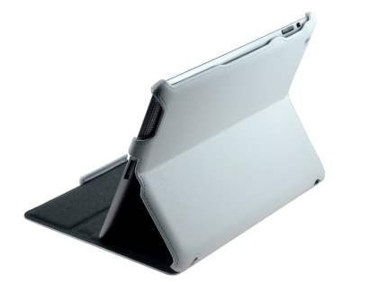 Premium Slim Synthetic Leather Flip Case with Stand for iPad 2/3/4 - Pearl White