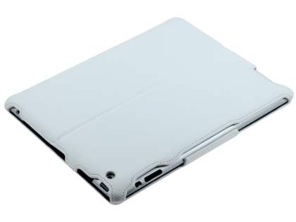 Premium Slim Synthetic Leather Flip Case with Stand for iPad 2/3/4 - Pearl White