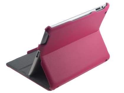 Premium Slim Synthetic Leather Flip Case with Stand for iPad 2/3/4 - Pink