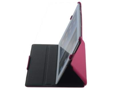 Premium Slim Synthetic Leather Flip Case with Stand for iPad 2/3/4 - Pink