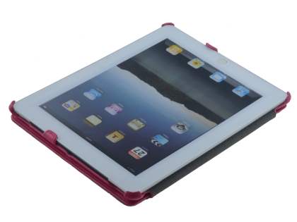 Premium Slim Synthetic Leather Flip Case with Stand for iPad 2/3/4 - Pink