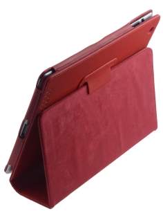Synthetic Leather Flip Case with Stand for iPad 2 / iPad 3 / iPad 4 - Red