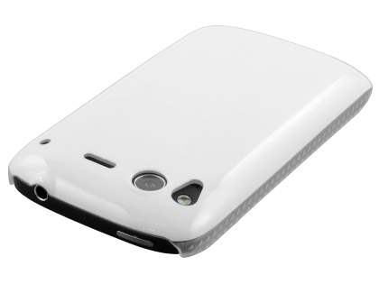 Glossy Slim Case for HTC Desire S - Pearl White