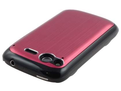HTC Desire S Brushed Aluminium Case - Red