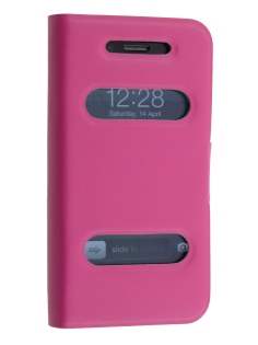 iPhone 4/4S Slim Genuine Leather Portfolio Case - Pink