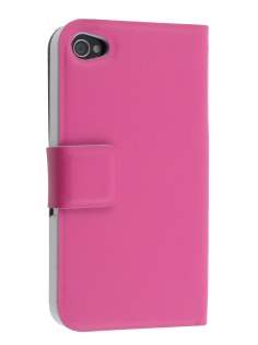iPhone 4/4S Slim Genuine Leather Portfolio Case - Pink