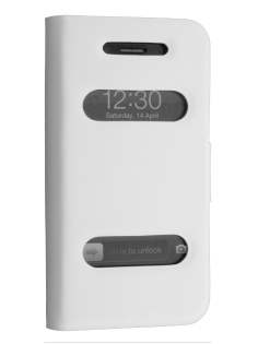 iPhone 4/4S Slim Genuine Leather Portfolio Case - White