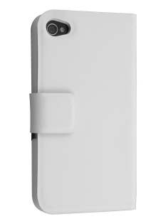 iPhone 4/4S Slim Genuine Leather Portfolio Case - White