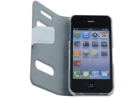 iPhone 4/4S Slim Genuine Leather Portfolio Case - White
