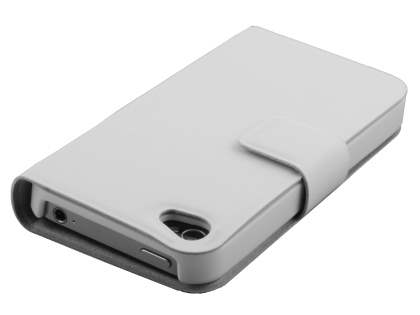 iPhone 4/4S Slim Genuine Leather Portfolio Case - White