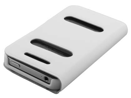iPhone 4/4S Slim Genuine Leather Portfolio Case - White