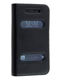 iPhone 4/4S Slim Genuine Leather Portfolio Case - Classic Black