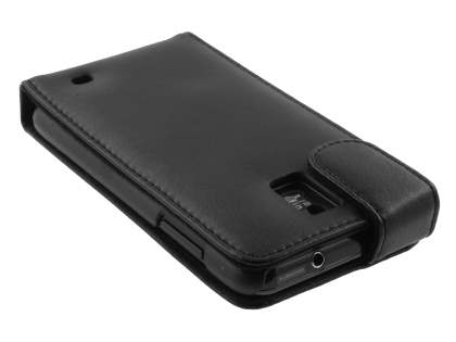 Samsung I9210T Galaxy S II 4G Genuine Leather Flip Case - Black