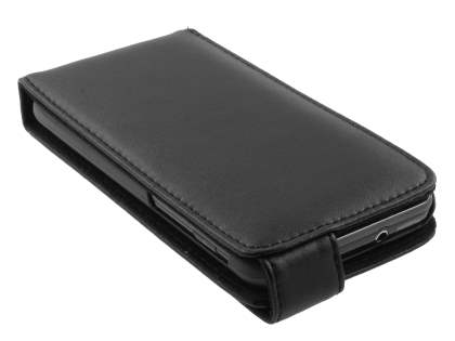 Samsung I9210T Galaxy S II 4G Genuine Leather Flip Case - Black