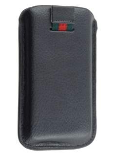 Synthetic Leather Slide-in Case with Pull-out Strap - Classic Black Synthetic Leather Slide-in Case with Pull-out Strap - Classic Black