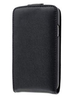 Genuine Leather Flip Case for Samsung Galaxy Xcover S5690 - Black
