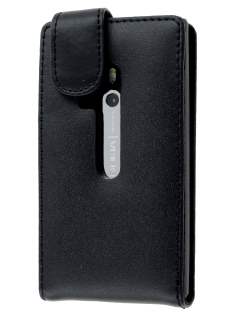 Nokia Lumia 800 Genuine Leather Flip Case - Classic Black Nokia Lumia 800 Genuine Leather Flip Case - Classic Black