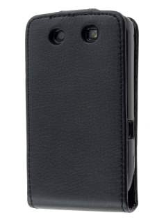 BlackBerry Torch 9810/9800 Synthetic Leather Flip Case - Black