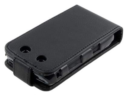 BlackBerry Torch 9810/9800 Synthetic Leather Flip Case - Black